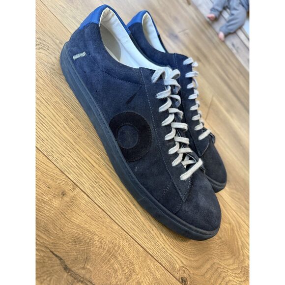 OLIVER CABELL 47 Low 1 Marine Blue Suede Tennis Shoe Sneaker Lace Up Blue